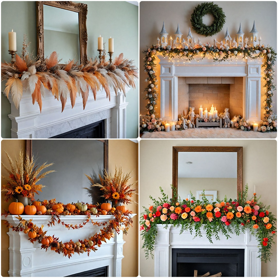 25 Fireplace Garland Ideas for Your Mantel