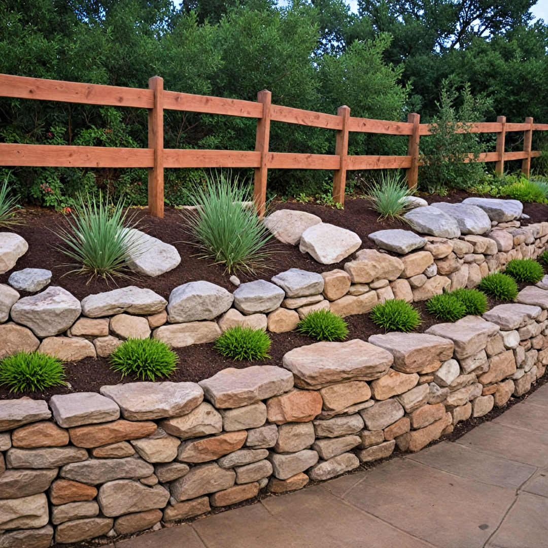 15 Natural Rock Retaining Wall Ideas for Sloped Yards