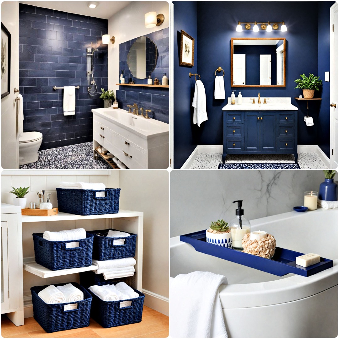 20 Navy Blue Bathroom Ideas for A Stylish Upgrade