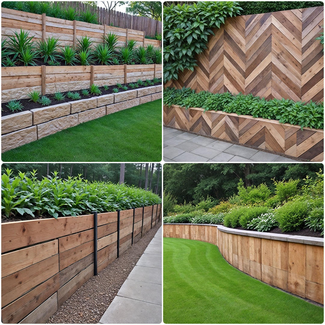 15 Wood Retaining Wall Ideas for Your Backyard