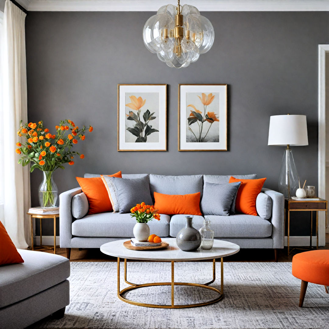 15 Orange and Grey Living Room Ideas That Wow