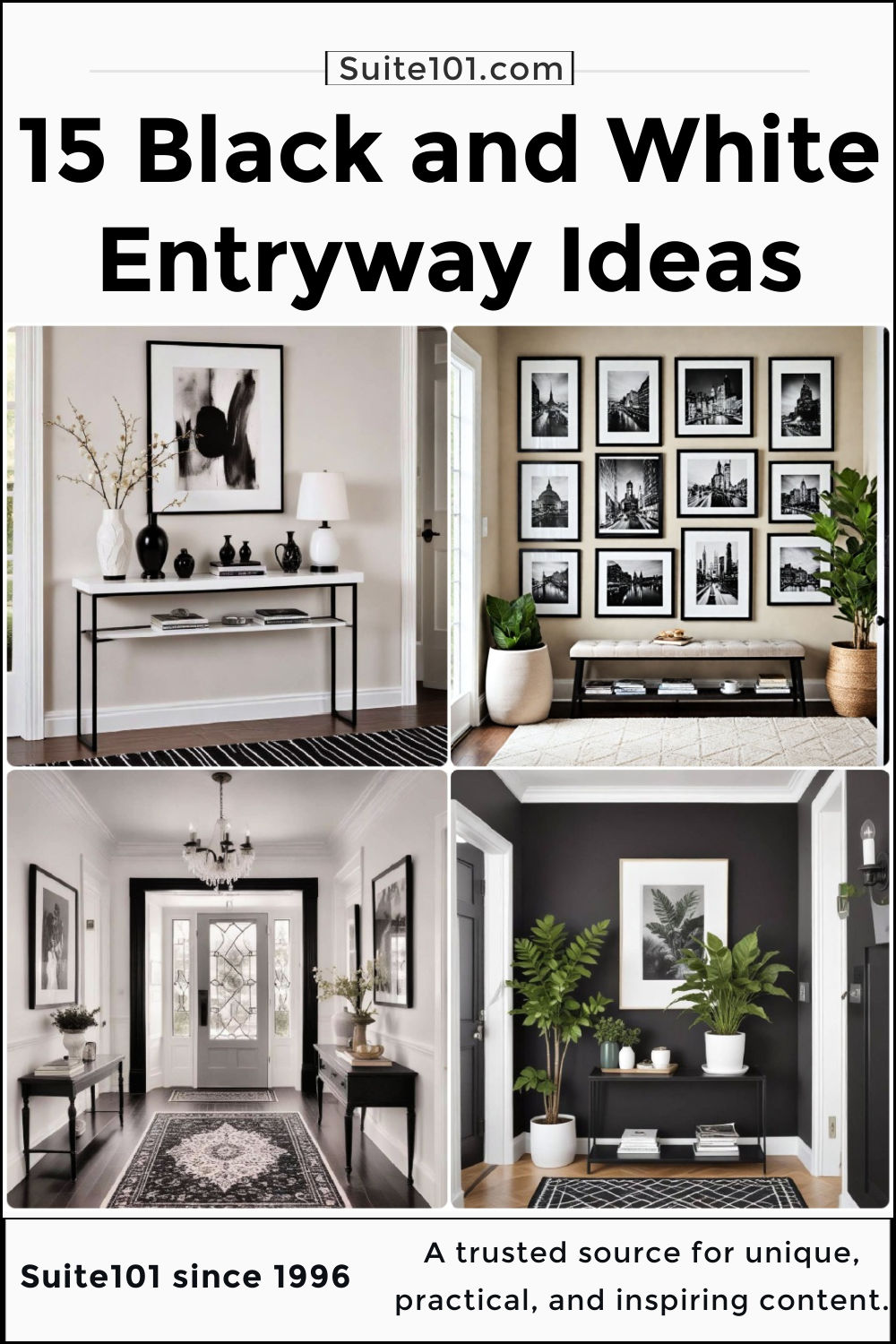 15 Black and White Entryway Ideas To Welcome Guests