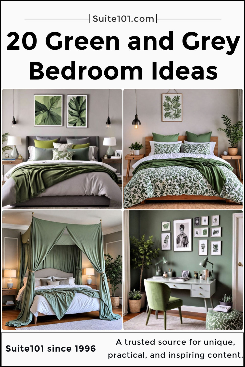 20 Green and Grey Bedroom Ideas To Suit Any Style