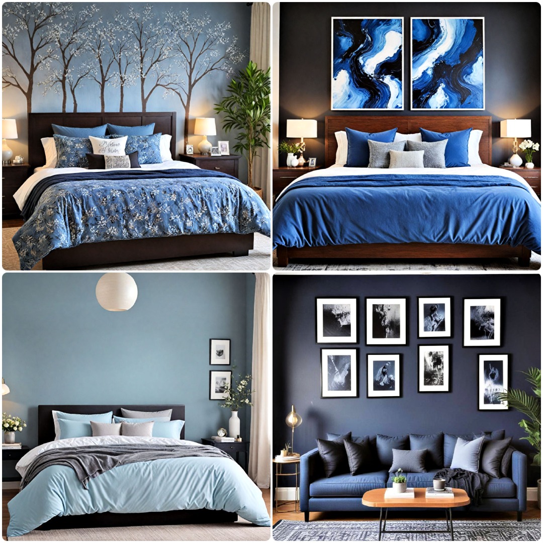 20 Black and Blue Bedroom Ideas That Will Wow You
