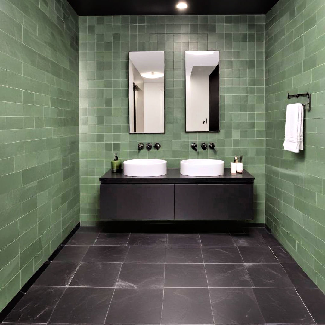 15 Green and Black Bathroom Ideas for A Unique Style