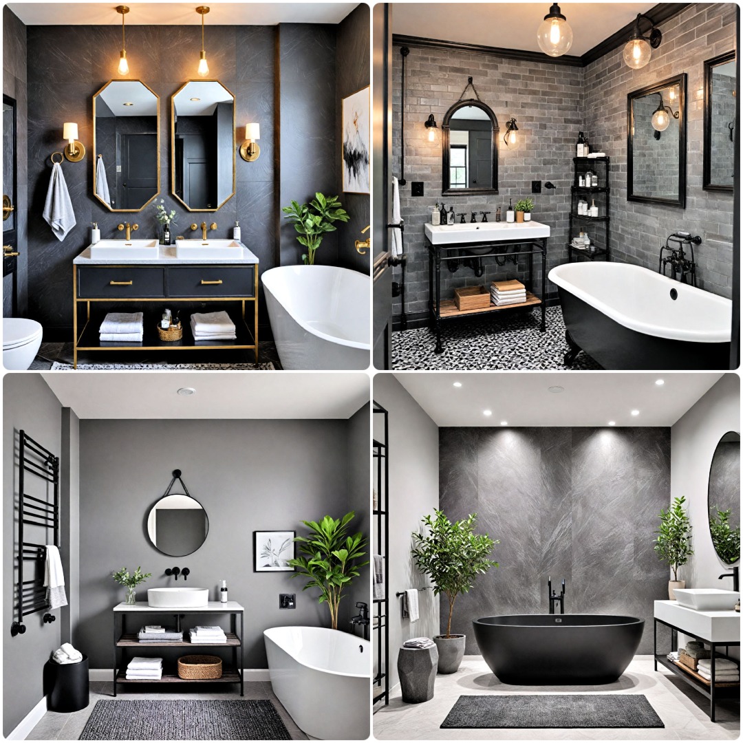 20 Black and Grey Bathroom Ideas That Are Trending Now