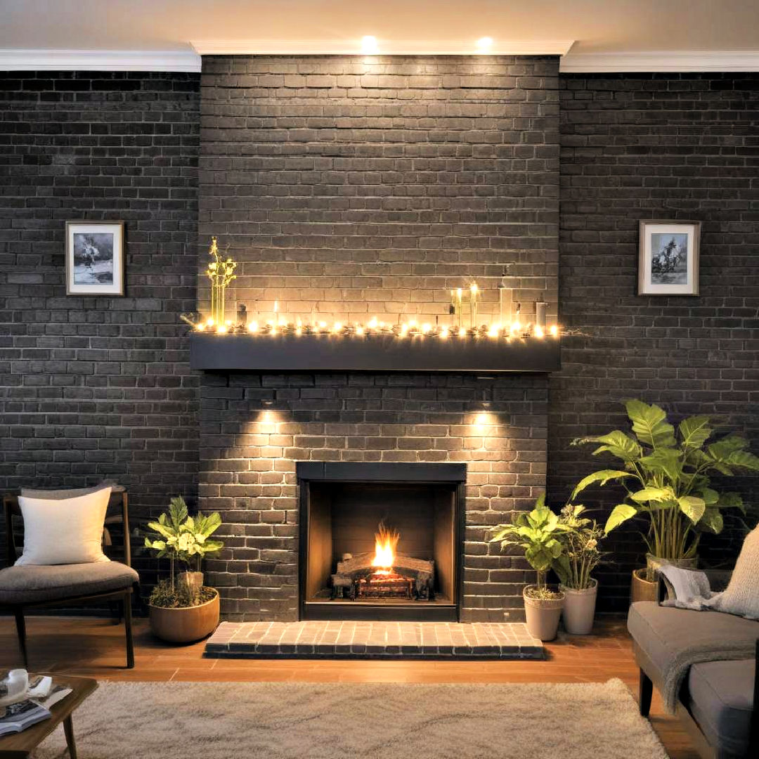 25 Black Brick Fireplace Ideas for A Modern Look