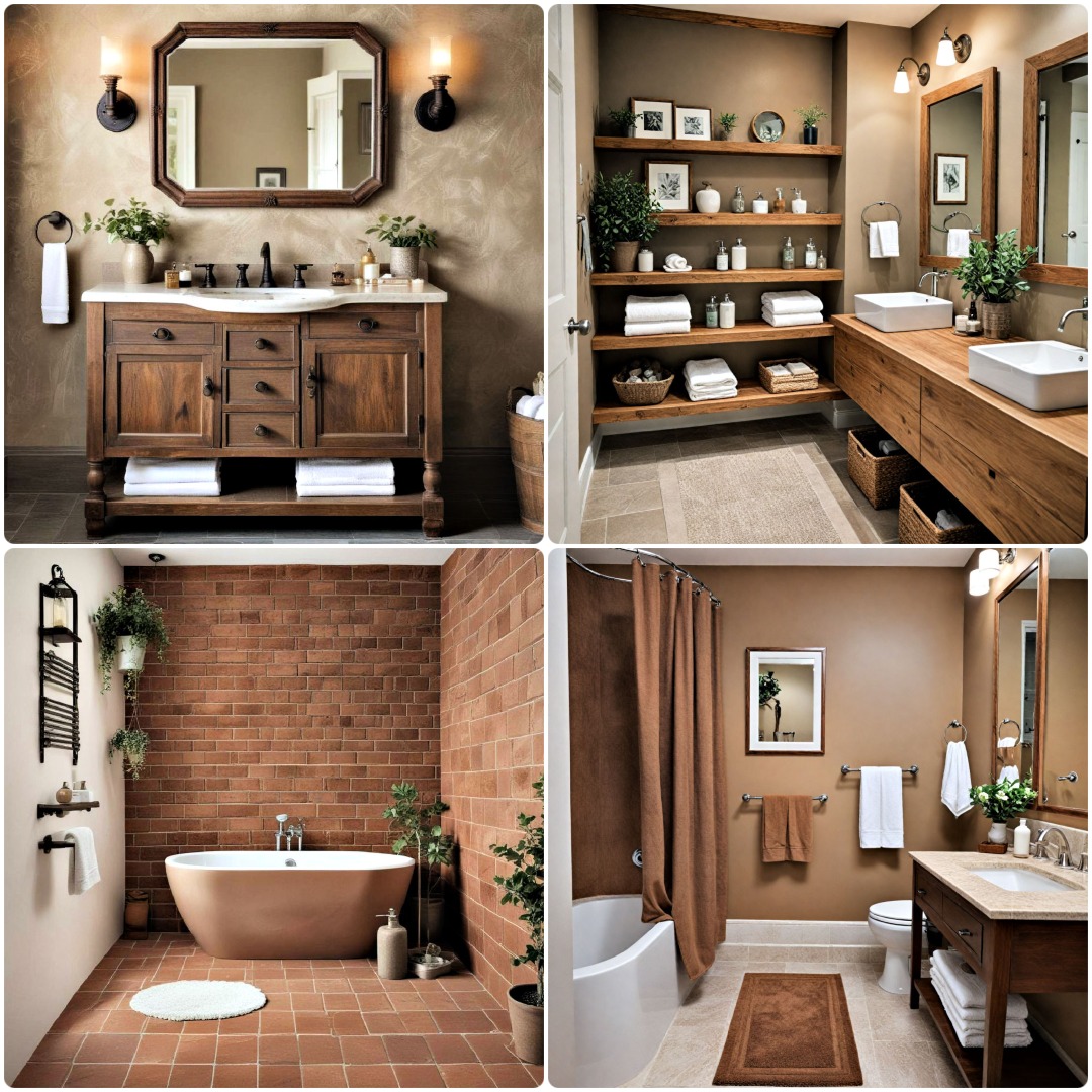 25 Brown Bathroom Ideas for Natural Beauty