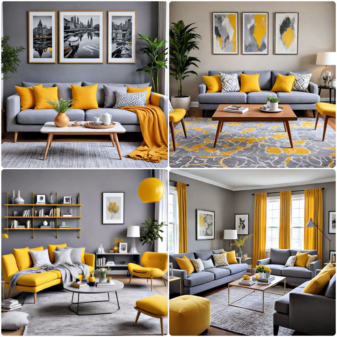 25 Grey and Yellow Living Room Ideas To Copy ASAP
