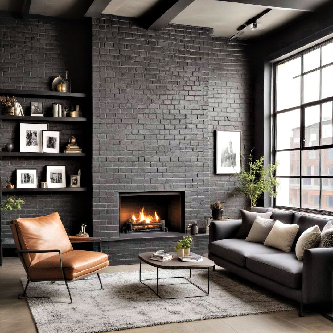 25 Black Brick Fireplace Ideas for A Modern Look