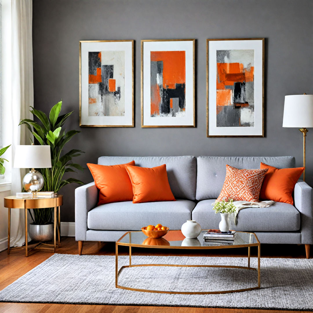 15 Orange and Grey Living Room Ideas That Wow