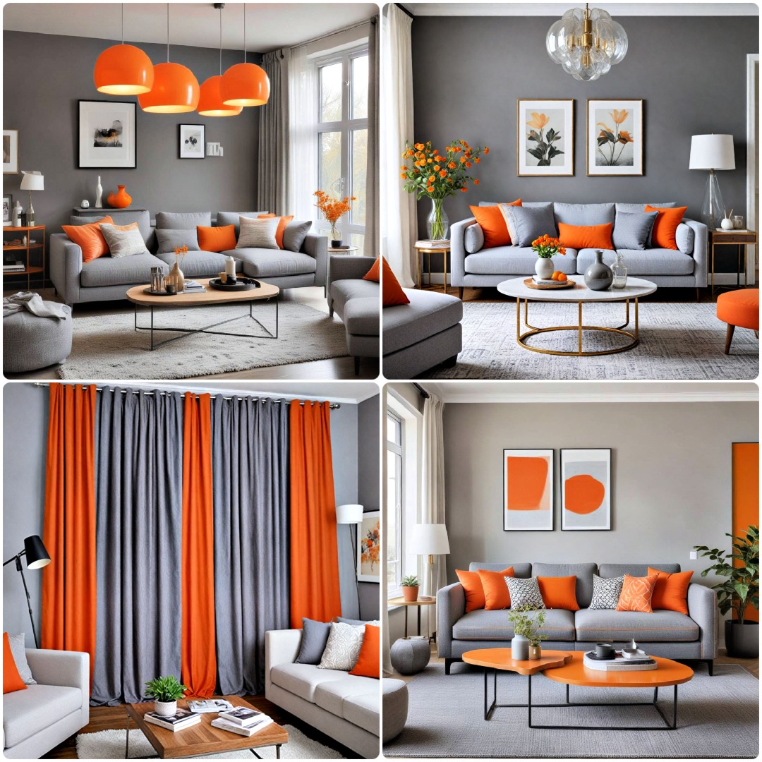 15 Orange and Grey Living Room Ideas That Wow