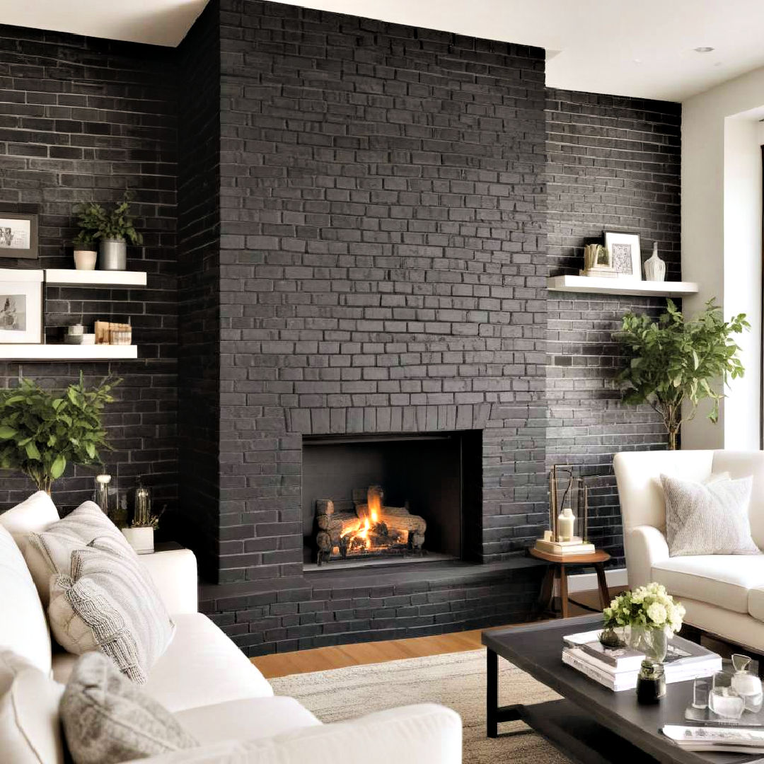 25 Black Brick Fireplace Ideas for A Modern Look