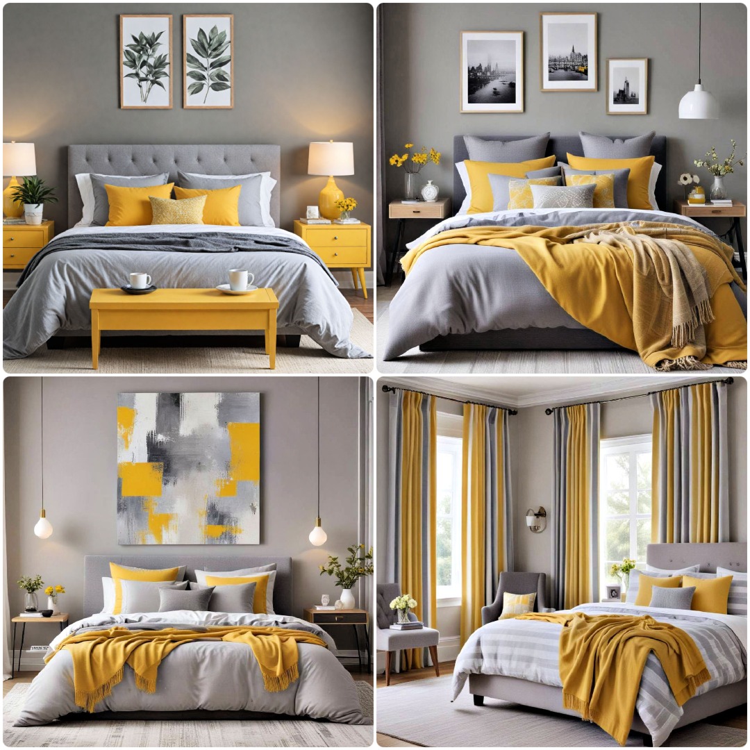 20 Yellow and Grey Bedroom Ideas for A Trendy Space