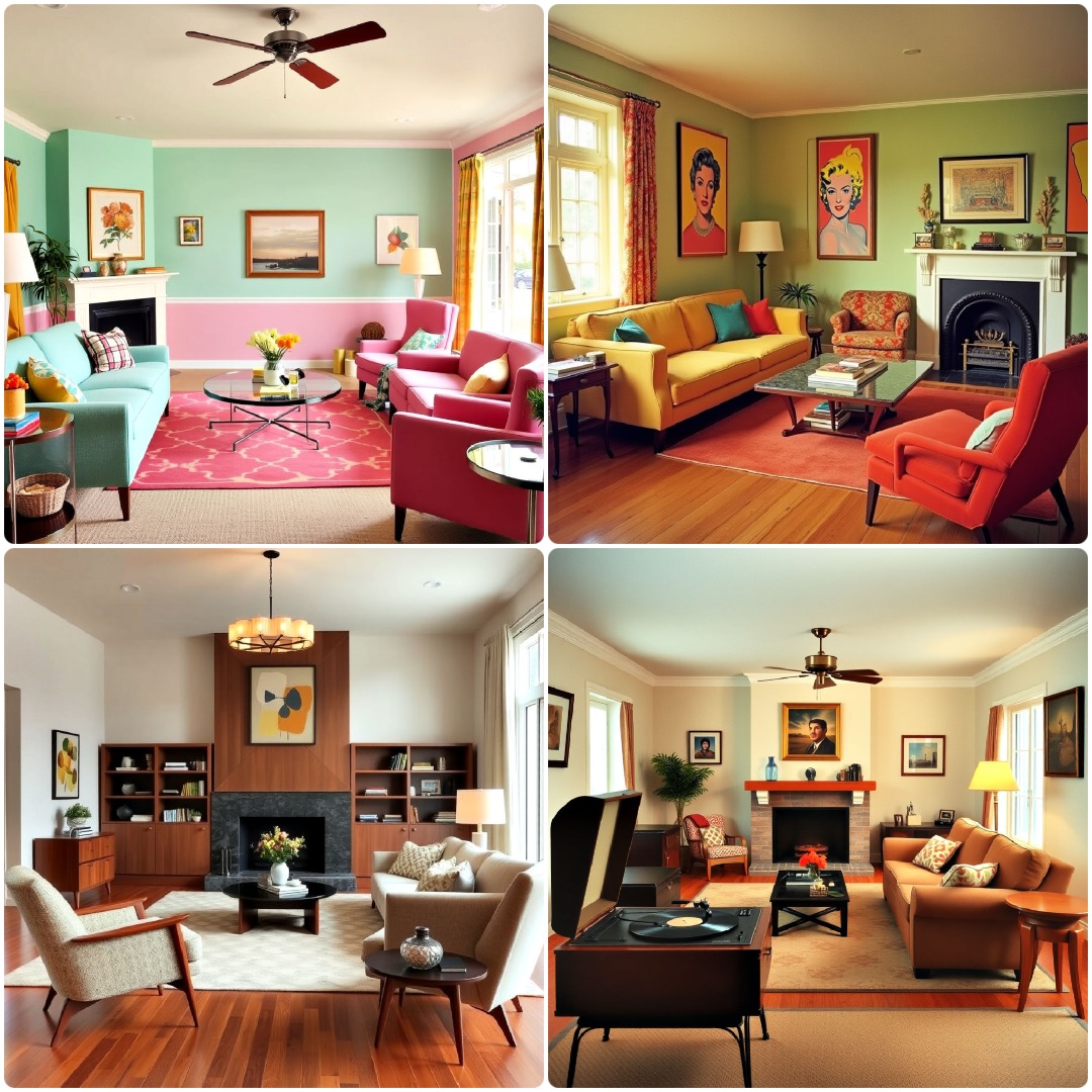 25 1950s Living Room Ideas for a Retro-Inspired Home
