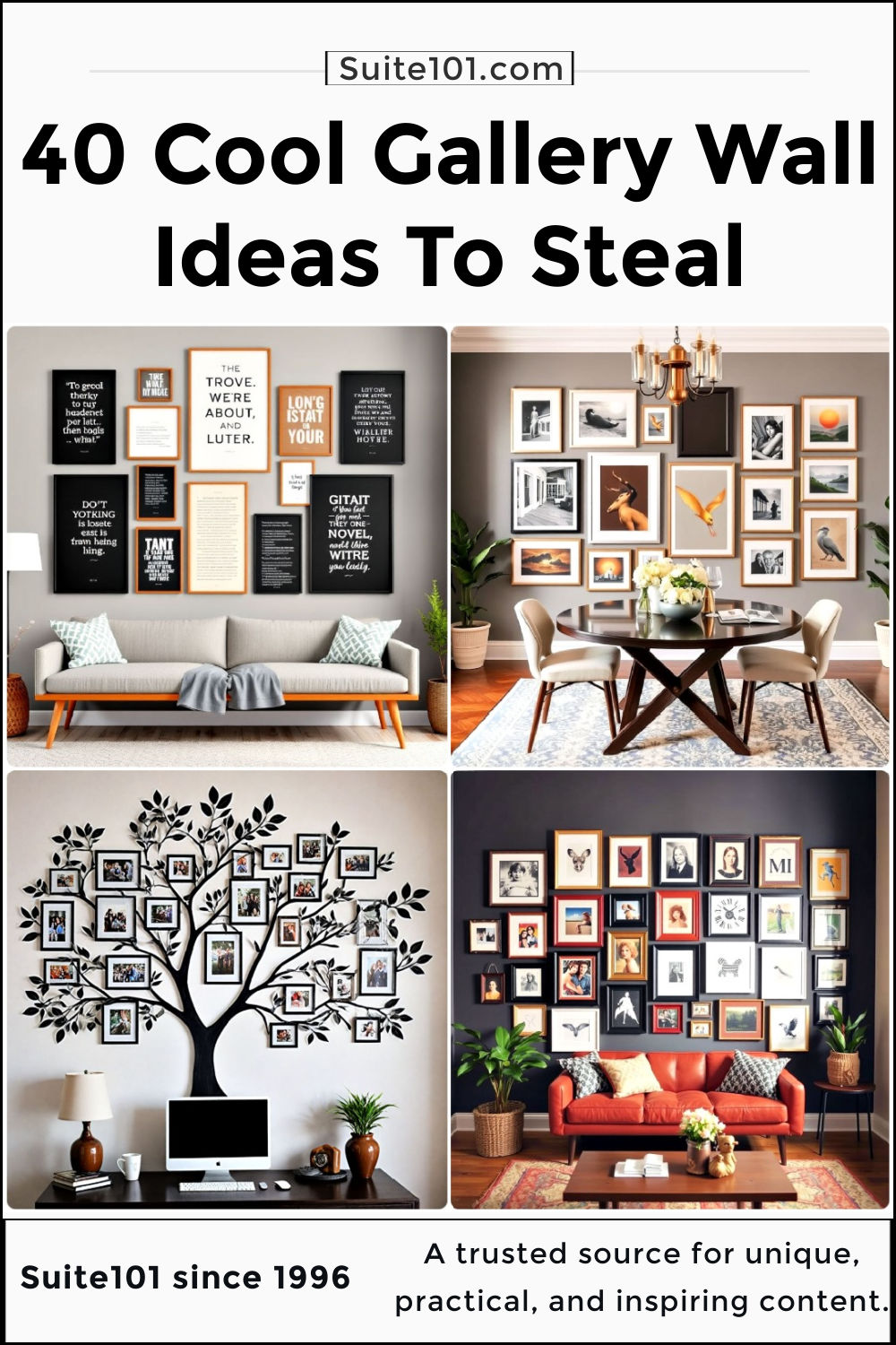 40 Gallery Wall Ideas To Personalize Your Living Space