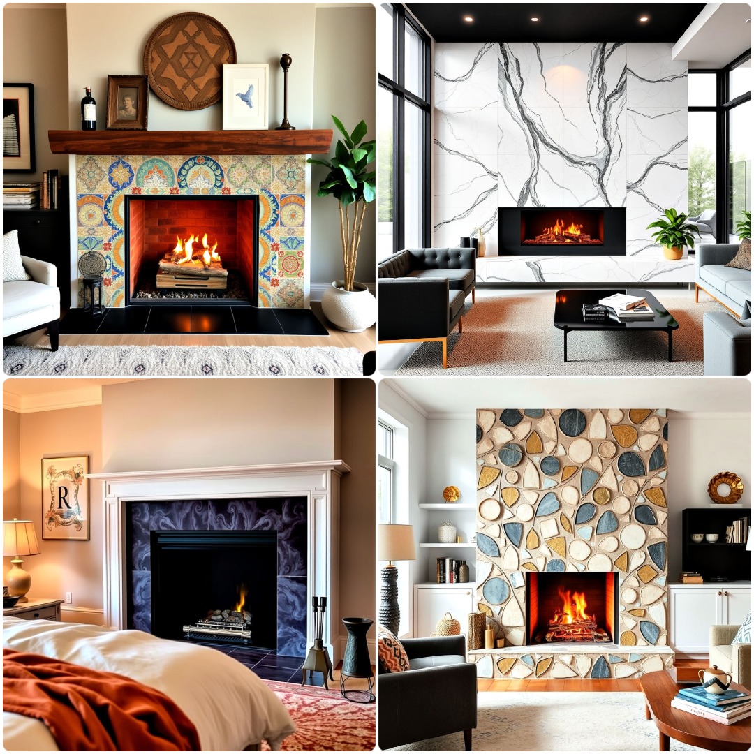 40 Fireplace Tile Ideas for A Cozy Ambiance