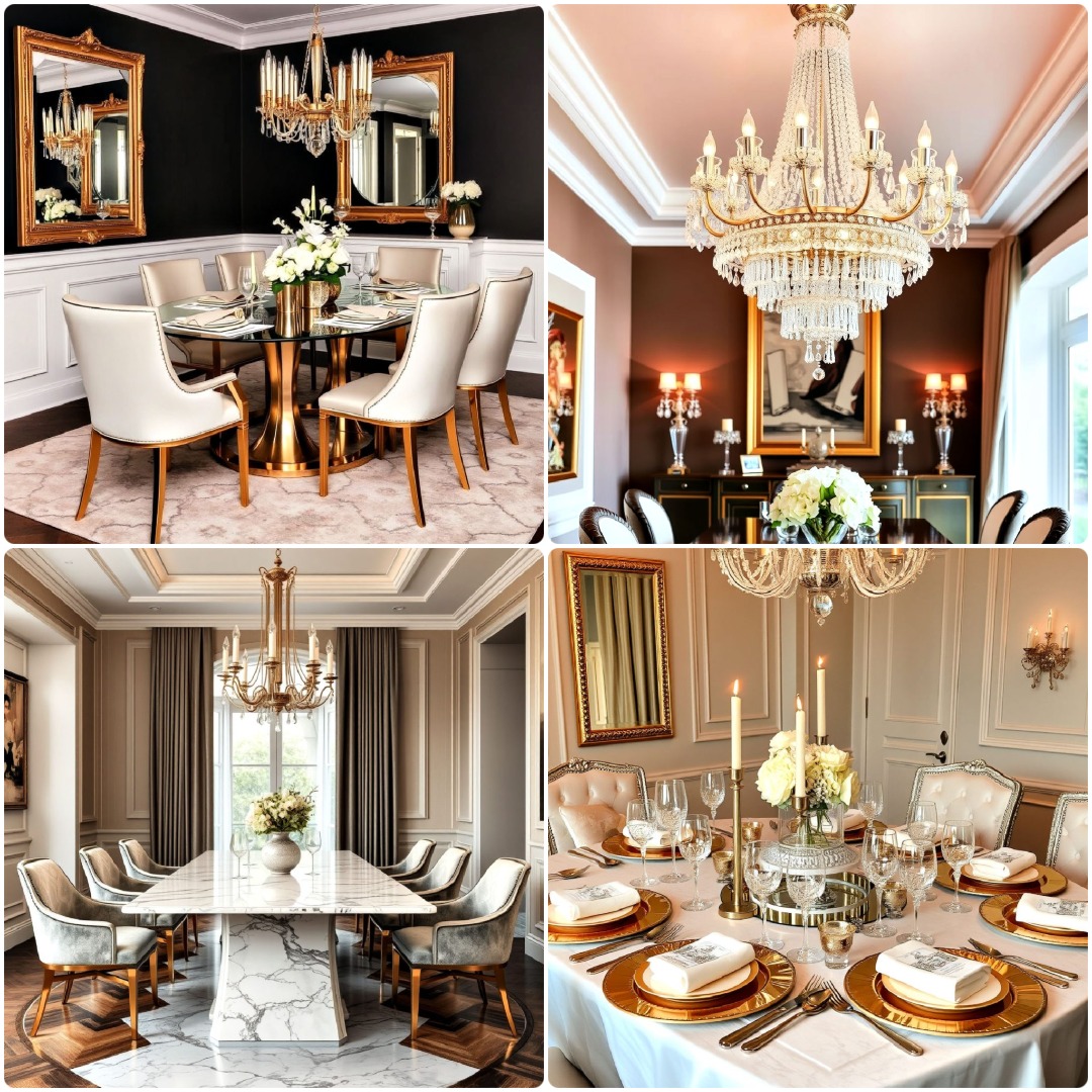 15 Glam Dining Room Ideas for Luxurious Dining