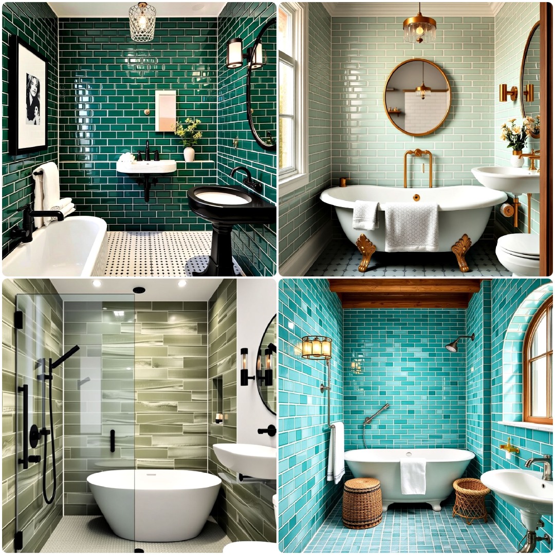 25 Green Tile Bathroom Ideas To Add a Splash of Color