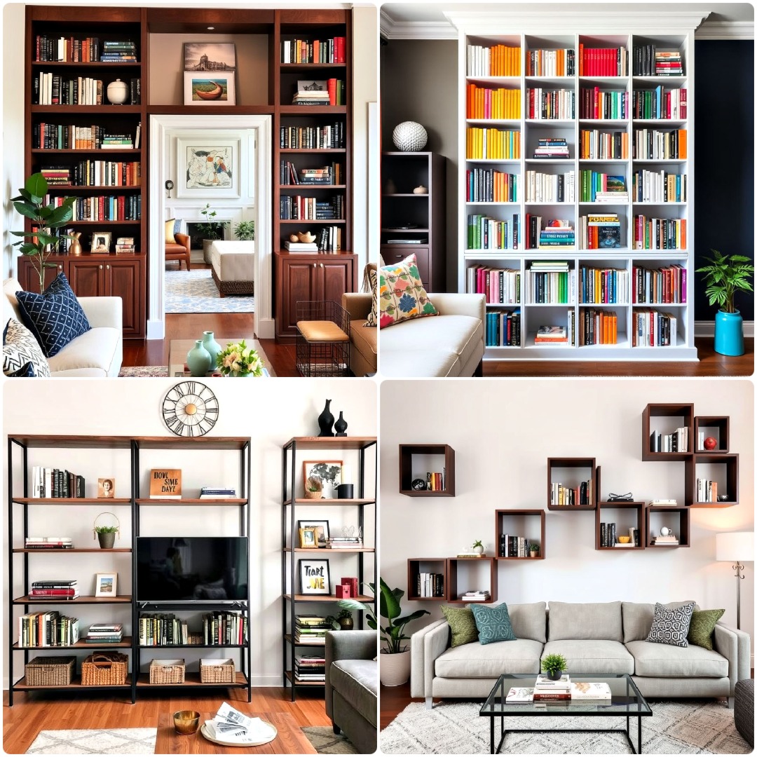25 Living Room Bookshelf Ideas for A Stylish Display