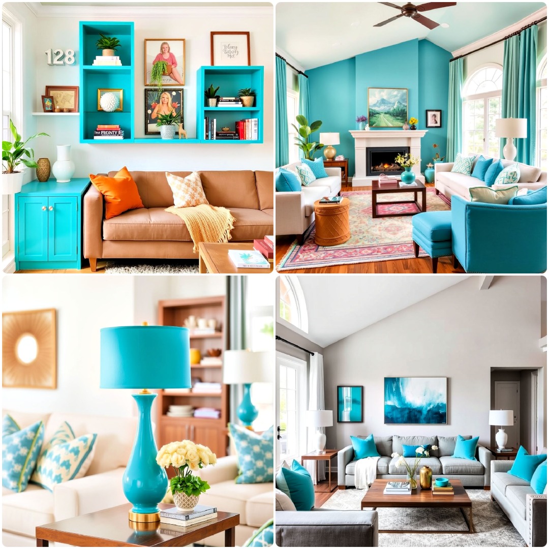 15 Turquoise Living Room Ideas For A Fresh Pop Of Color Turquoise Living Room Ideas