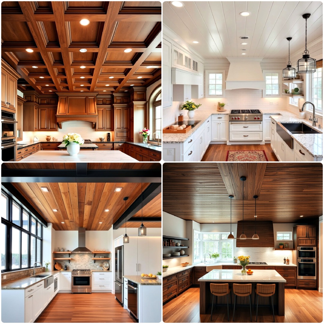 15 Wood Ceiling Kitchen Ideas for Warm Interiors