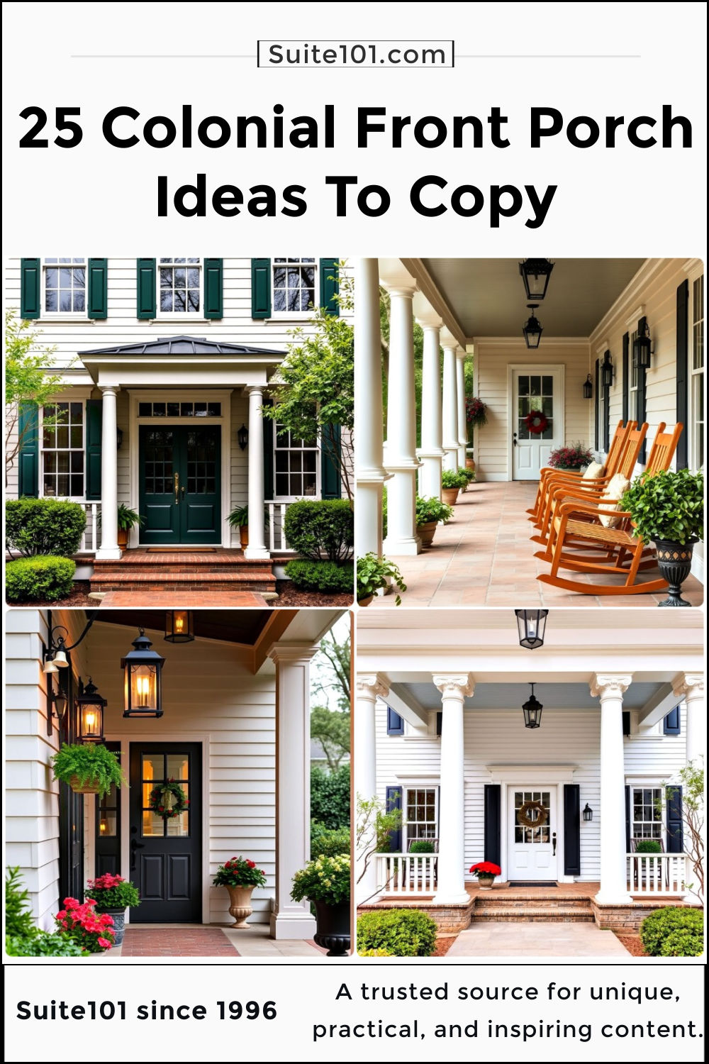 25 Colonial Front Porch Ideas To Inspire Your Makeover