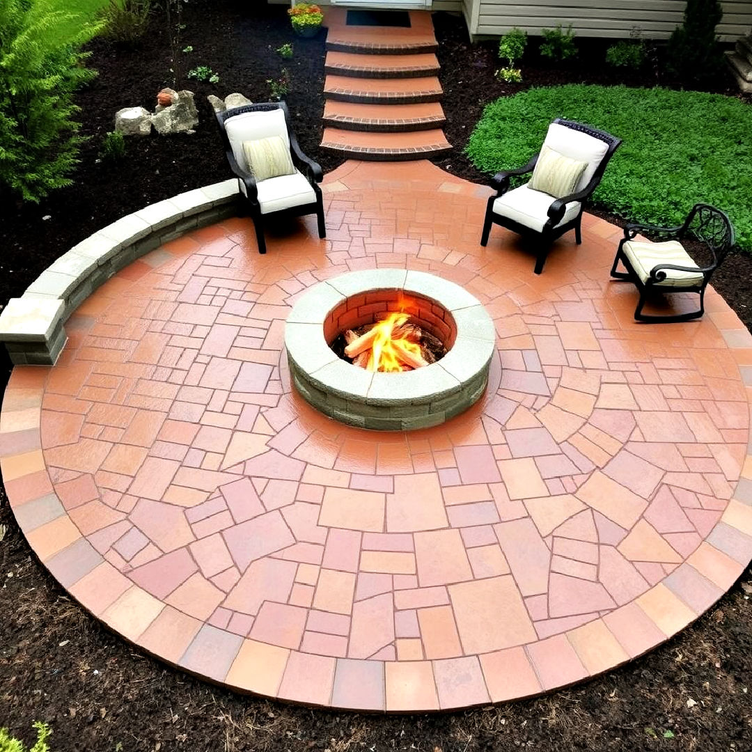 15 Stamped Concrete Patio With Fire Pit Ideas To Consider