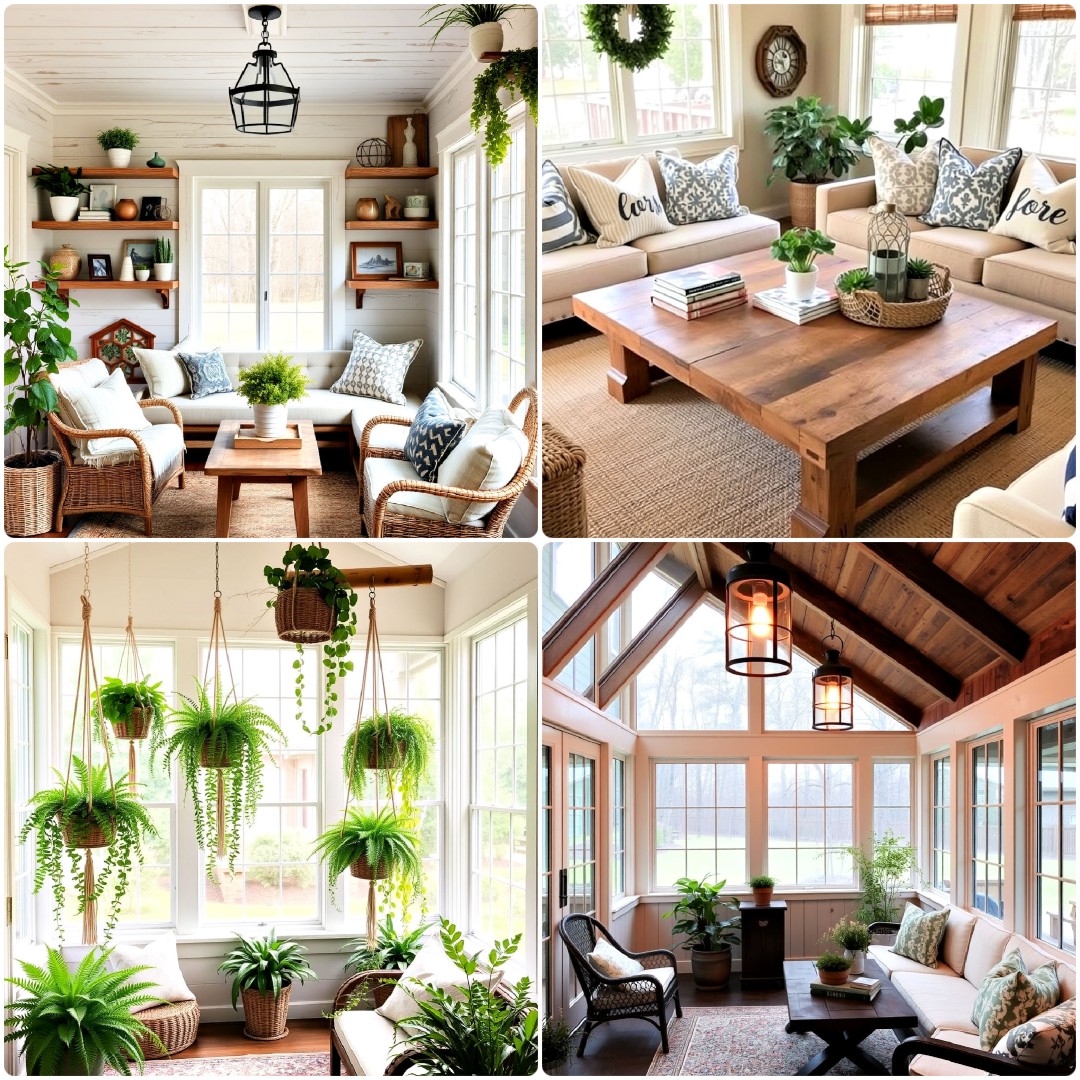 25 Farmhouse Sunroom Ideas for A Relaxed Lifestyle