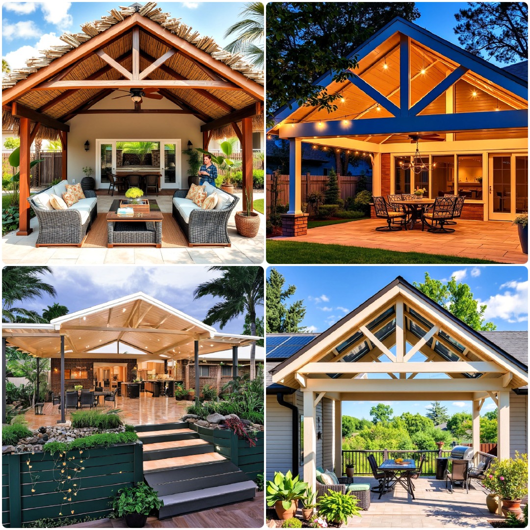 25 Gable Patio Roof Design Ideas for All Seasons