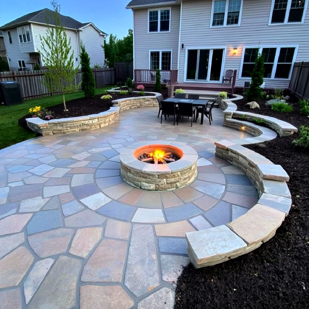 15 Stamped Concrete Patio With Fire Pit Ideas To Consider