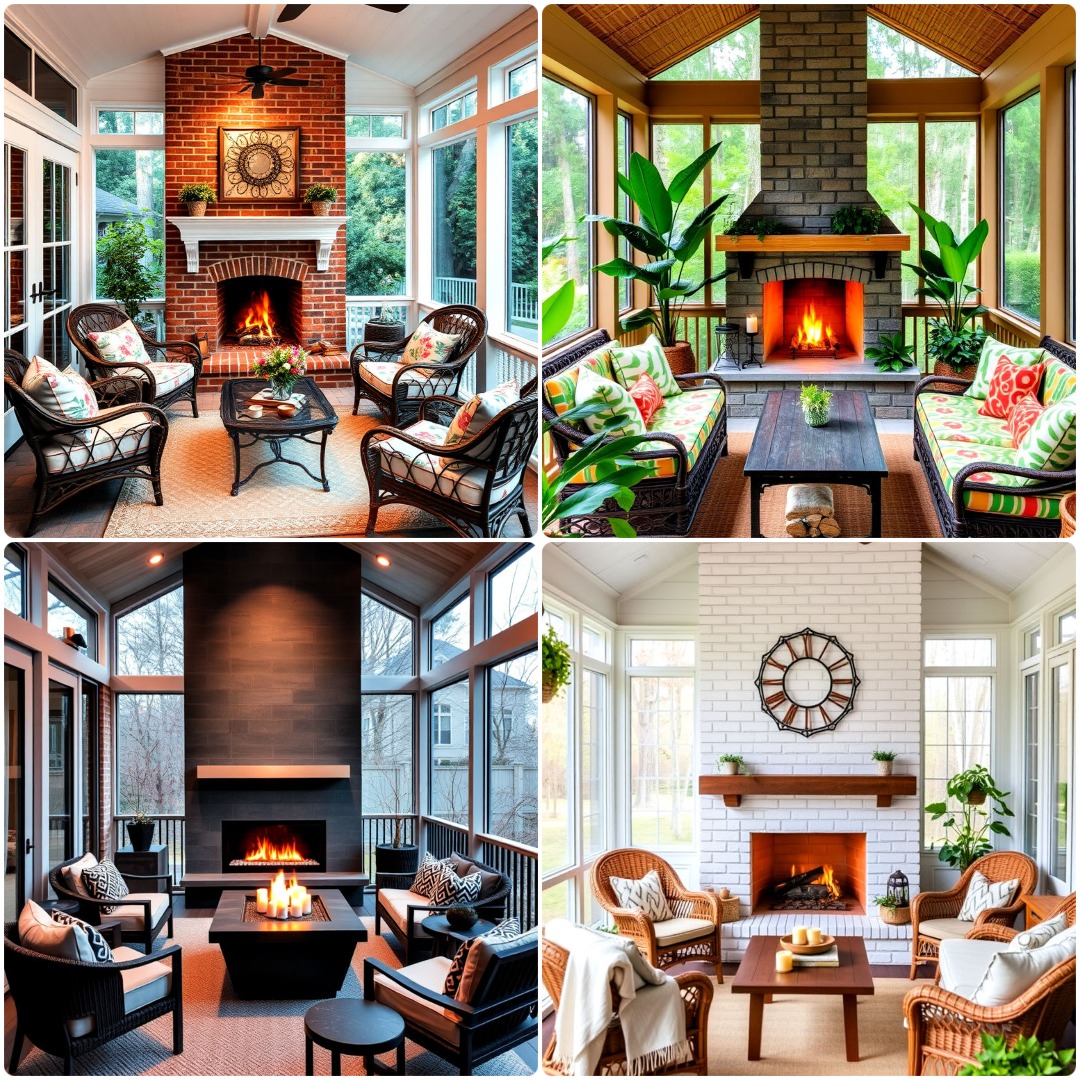 25 Screened-in Porches With Fireplace Ideas To Copy