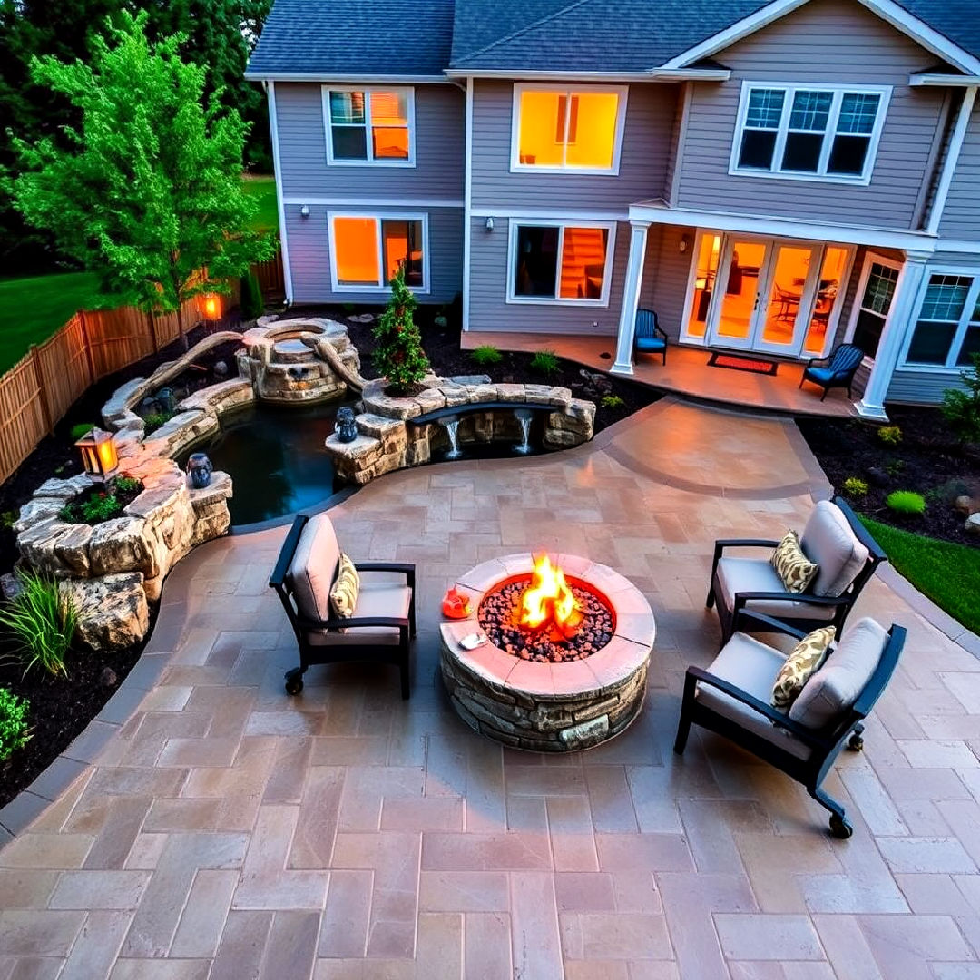 15 Stamped Concrete Patio With Fire Pit Ideas To Consider