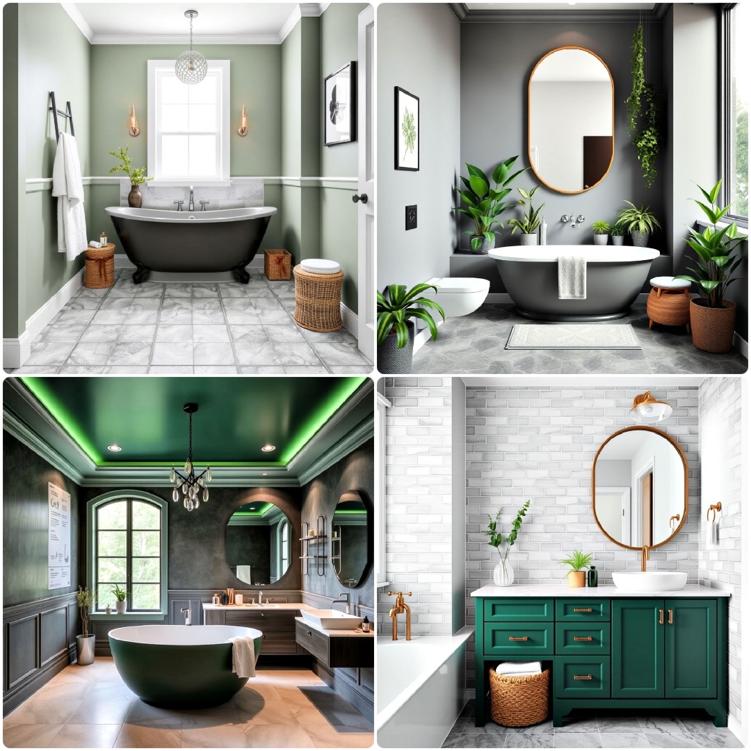 15 Green and Grey Bathroom Ideas for A Serene Space